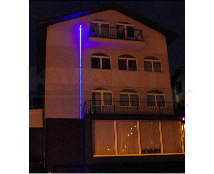 Architectural outdoor blue laser